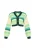 MYMO Gebreid vest ‘Young Fashion’  lichtbeige / azuur / groen / lichtgroen