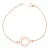 Orphelia ‘Jasmine’ Dames 925 Sterling Zilveren Armband – Roze ZA-7076/1