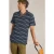 White Stuff Jacquard Stripe Polo Navy Multi