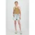 Raizzed denim mouwloze top bruin