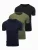 Ombre Shirt  navy / olijfgroen / zwart