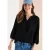 Cecil Dames 3/4-mouwen blouse met gespleten hals in Zwart