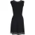 Alaia mouwloze, versierde fit-and-flare jurk in zwarte viscose