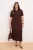 Trendyol Curve Dames Bruin Effen Kort / Mini Kort Casual Recht Grote maten Jurk