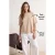 TRENDYOLMİLLA Dames Beige Effen Kort Oversized T-shirts