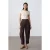 Dames Hoge Taille Wijde Broek van Poplin