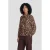 Ruby tranparante blouse met polkadotprint bruin