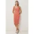 Bloemenprint Mouwloze Midi-jurk met U-hals