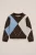 WE Fashion – Meisjes gebreide trui met ruit – Regular fit – Donkerbruin –