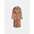 Mucho Gusto Lerici jurk met degradé oranje fuchsia print en luipaard patroon