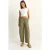 Elastische Taille Rechtdoor Broek met Zakken