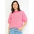 LOLALIZA gestreepte pullover roze gebreid