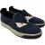 Fendi Monster 3D Ogen Slip-On Sneakers in Marineblauw Suède