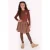 B.Nosy midi jurk met ruches en panterprint – bruin