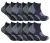 Sock Snob – 12 paar zwarte fietssokken voor dames – Zwart