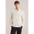 WE Fashion regular gestreepte casual overhemd met linnen ecru