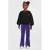 Anytime velvet flared broek paars