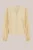 WE Fashion – Dames blouse met broderie anglaise – Regular fit – Lichtgeel – Katoen –