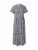 Lollys Laundry Jurk ‘Aliya’  lichtgrijs / zwart / wit