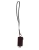 Bruine Kalfslederen Lanyard Logo Kaart Houder Portemonnee