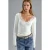 Kant Gedetailleerde V-Hals Blouse