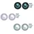 Valero Pearls Oorbellen  smaragd / zilver / parelwit