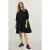Oversized zwarte mini-jurk in overhemdstijl