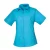Premier Dames/Dames Popeline Blouse met Korte Mouwen (Turquoise)