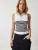 Happiness İstanbul Gebreide top  zwart / wit