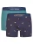 Happy Shorts Boxershorts ‘ Jersey ‘  turquoise / donkerblauw