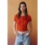 Dames Cropped Jacquard Knopen Cardigan