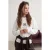TRENDYOLMİLLA Dames Ecru Geometrisch patroon Lang Oversized Sweatshirts