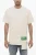 Effen T-shirt met ronde hals en taillezak in wit