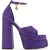 Paarse Satijnen Medusa Aevitas Sandalen