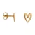 Label Kiki gold plated oorbellen Drawn Heart Studs