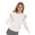 No Way Monday rechtvallende sweater met ruches – wit