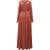 Iris & Ink Becky geplooide crêpe maxi-jurk in koraalkleurig polyester