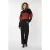 EsQualo Sweater Jacquard Fringes Black / Red