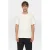 Anerkjendt regular T-shirt met textuur ecru
