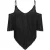 PINKO Giappone Blusa Frange + Crepe De Chine Black