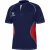 Gilbert Heren Contrast Paneel Regular Raglan Rugby Shirt (Marine, Rood)