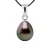 Ketting Tahitian Pearl 8-9 mm Pear LINK BLACK 925