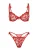 L.BEV Ondergoedsets ‘Amore Rosso Set’  knalrood