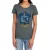 Harry Potter Dames-T-shirt met Ravenclaw-wapen in verweerde stijl en getailleerde pasvorm (Houtskool)