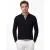 Poloshirt Cavallaro zwart merinowol met rits