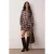 TRENDYOLMİLLA Dames Bruin Geruit Kort / Mini Lang Casual Blousejurk Jurken