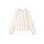 MANGO TEEN gestreepte blouse met kraaltjes – wit