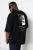 TRENDYOL MAN Jongens Zwart Grafisch Kort Oversized Grote maten T-shirts