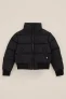 WE Fashion – Meisjes bomberjack met opstaande kraag – Regular fit – Zwart –