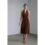 TRENDYOLMİLLA Dames Bruin Effen Midi Mouwloos Casual Skater Jurken